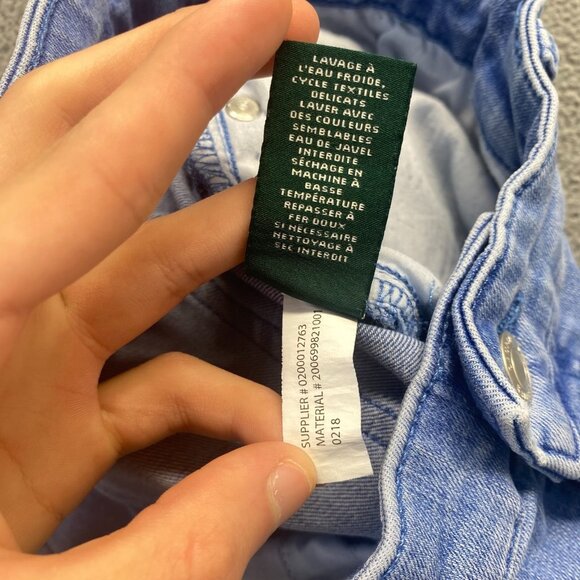 Ralph Lauren Embroidered Blue Straight Crop Jeans Size 16,Stretch,Capri pant - Picture 10 of 12